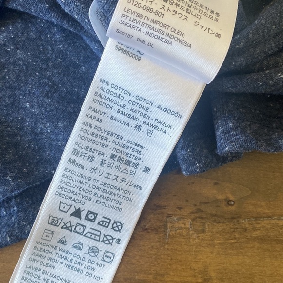 Levi’s navy ringer tee spell‎ out graphic tee size XXL - Picture 7 of 7